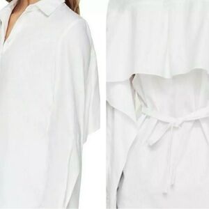 BCBG Rosita White Large Women Blouse